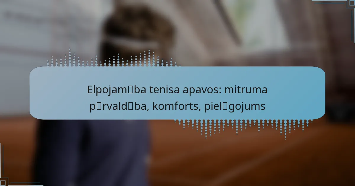 Elpojamība tenisa apavos: mitruma pārvaldība, komforts, pielāgojums