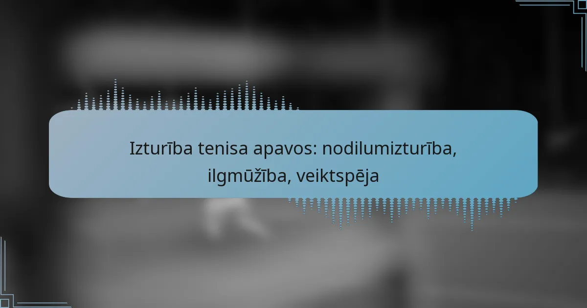 Izturība tenisa apavos: nodilumizturība, ilgmūžība, veiktspēja
