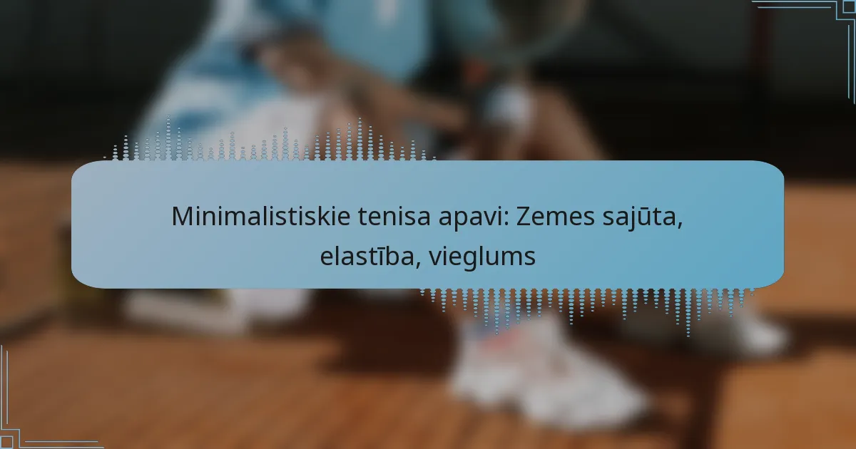 Minimalistiskie tenisa apavi: Zemes sajūta, elastība, vieglums