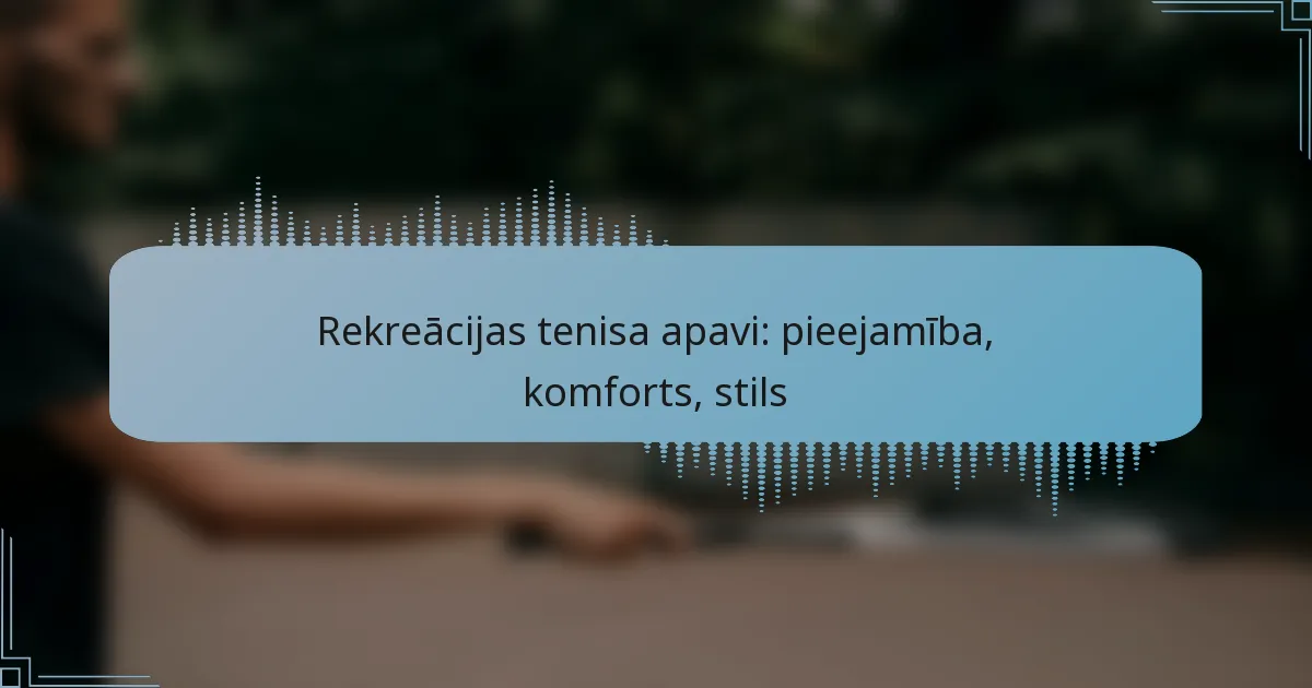 Rekreācijas tenisa apavi: pieejamība, komforts, stils