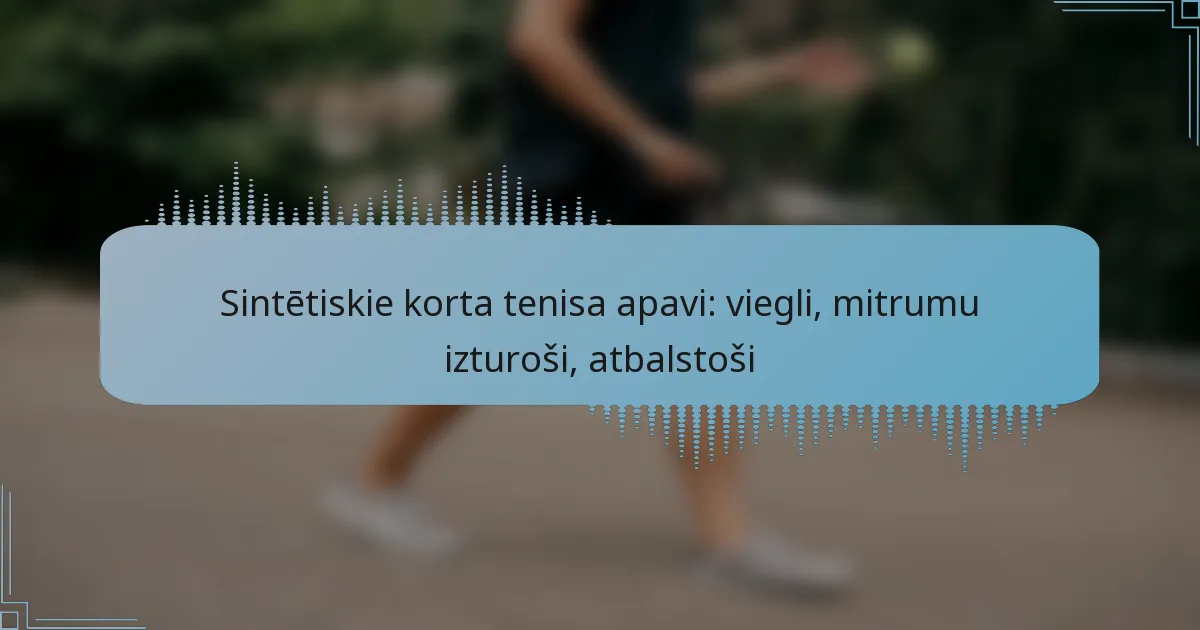 Sintētiskie korta tenisa apavi: viegli, mitrumu izturoši, atbalstoši