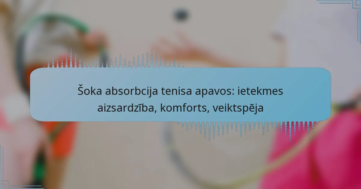 Šoka absorbcija tenisa apavos: ietekmes aizsardzība, komforts, veiktspēja