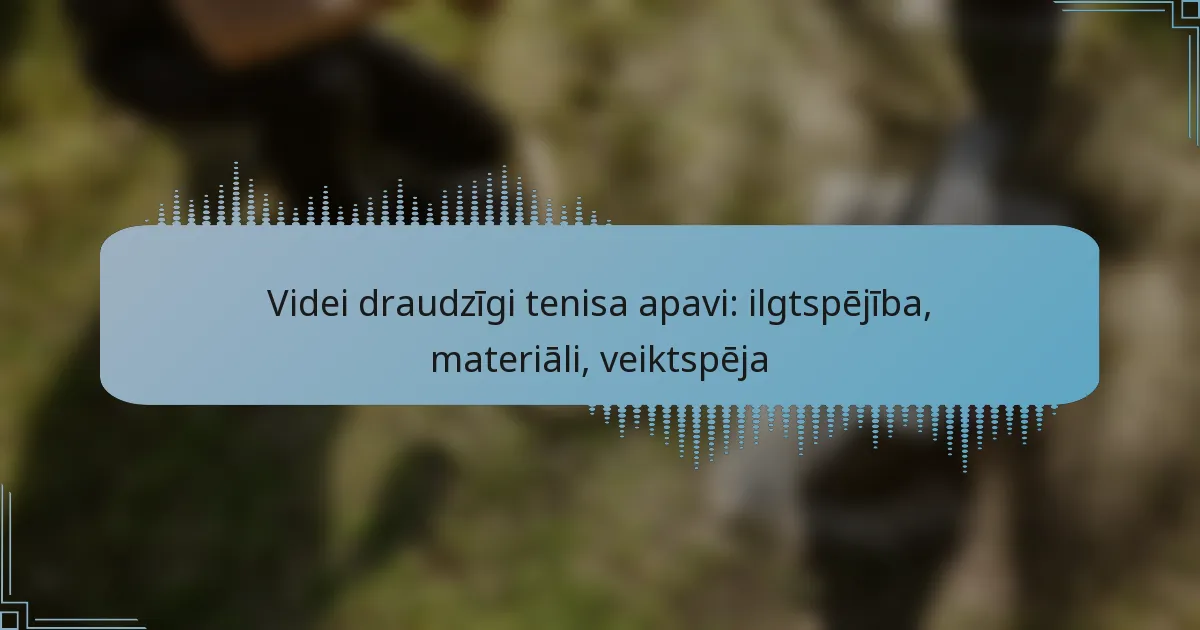 Videi draudzīgi tenisa apavi: ilgtspējība, materiāli, veiktspēja