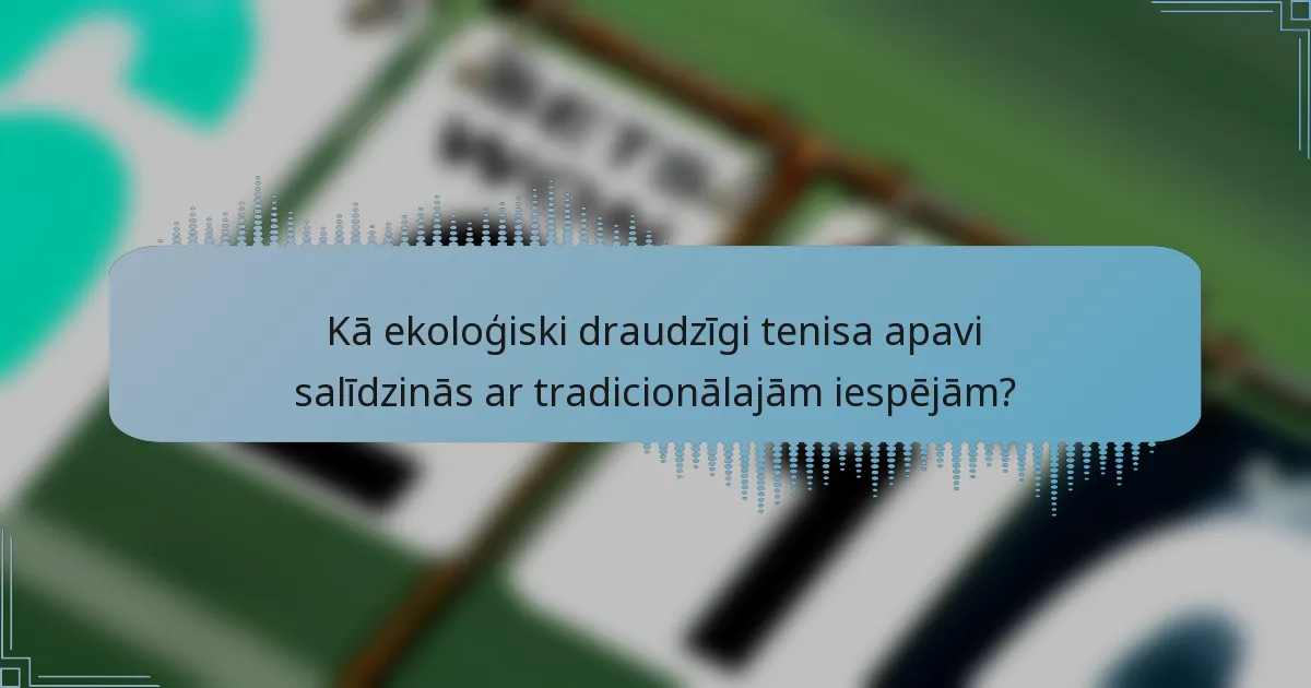 Kā ekoloģiski draudzīgi tenisa apavi salīdzinās ar tradicionālajām iespējām?