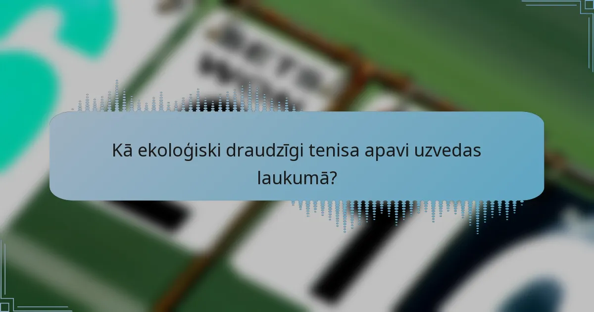 Kā ekoloģiski draudzīgi tenisa apavi uzvedas laukumā?