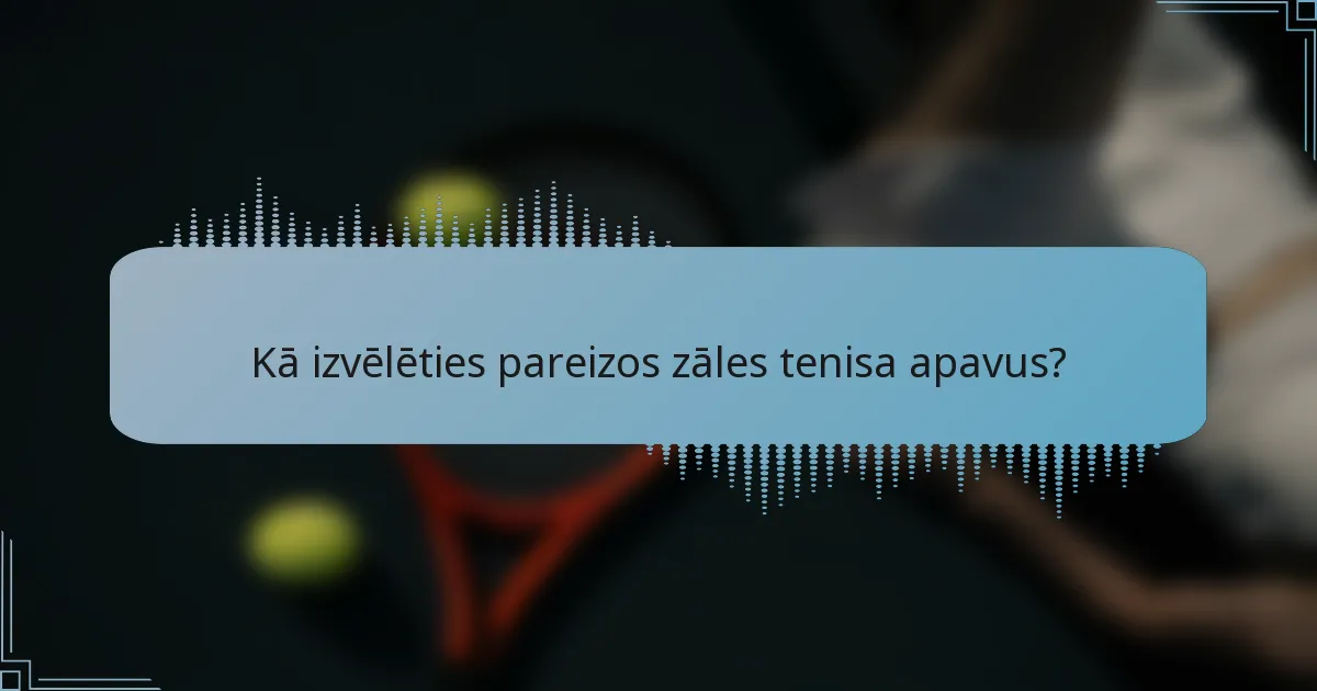 Kā izvēlēties pareizos zāles tenisa apavus?