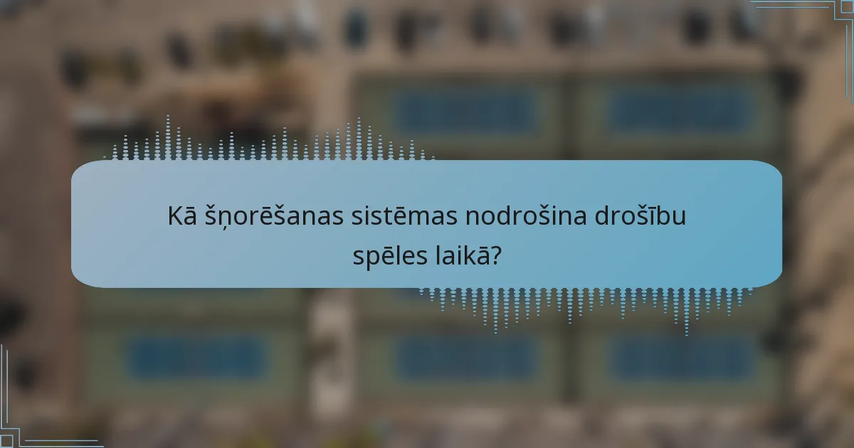 Kā šņorēšanas sistēmas nodrošina drošību spēles laikā?