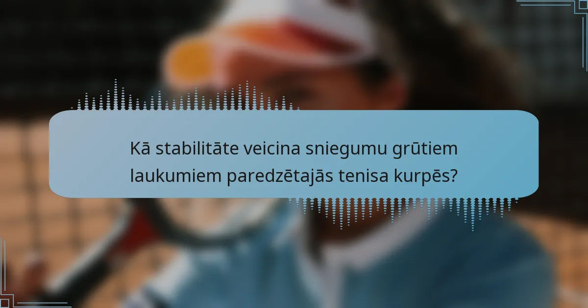 Kā stabilitāte veicina sniegumu grūtiem laukumiem paredzētajās tenisa kurpēs?