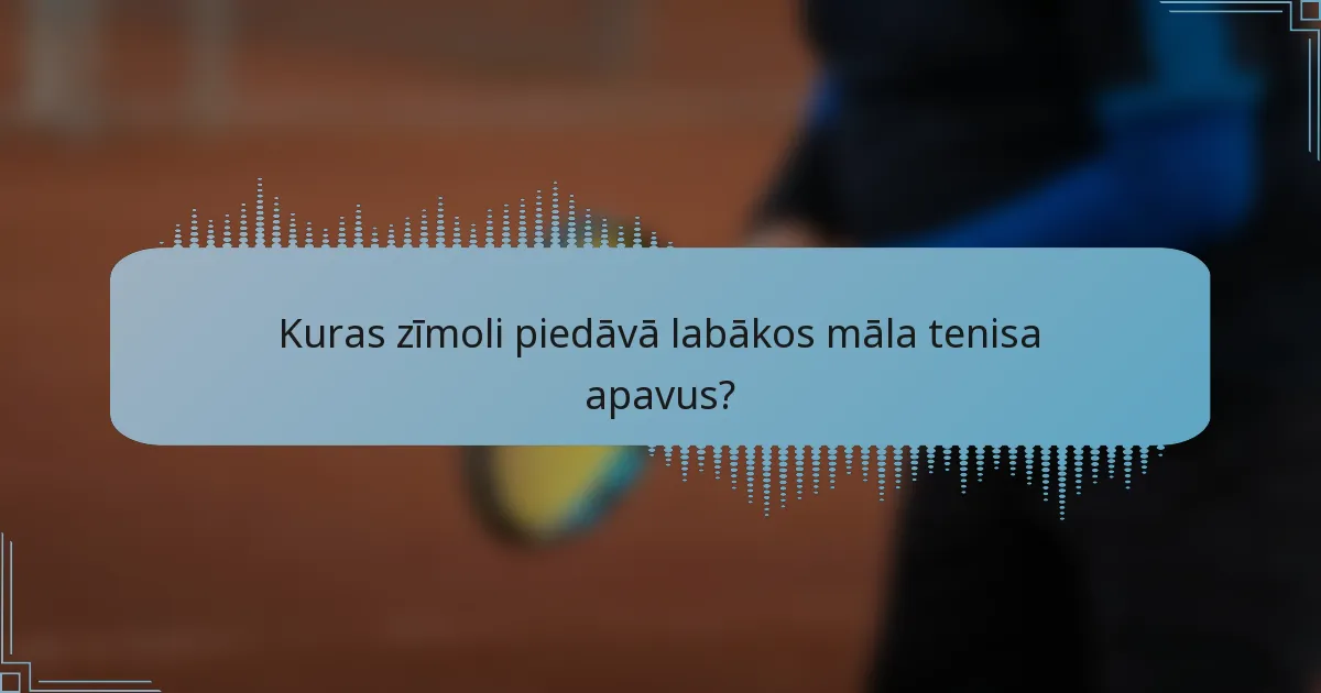 Kuras zīmoli piedāvā labākos māla tenisa apavus?