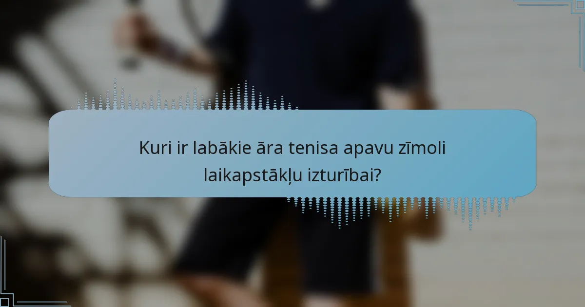 Kuri ir labākie āra tenisa apavu zīmoli laikapstākļu izturībai?